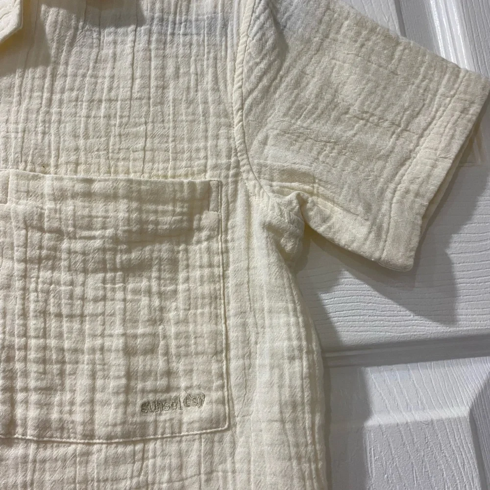 Zara Kids Cream Button Down Shirt